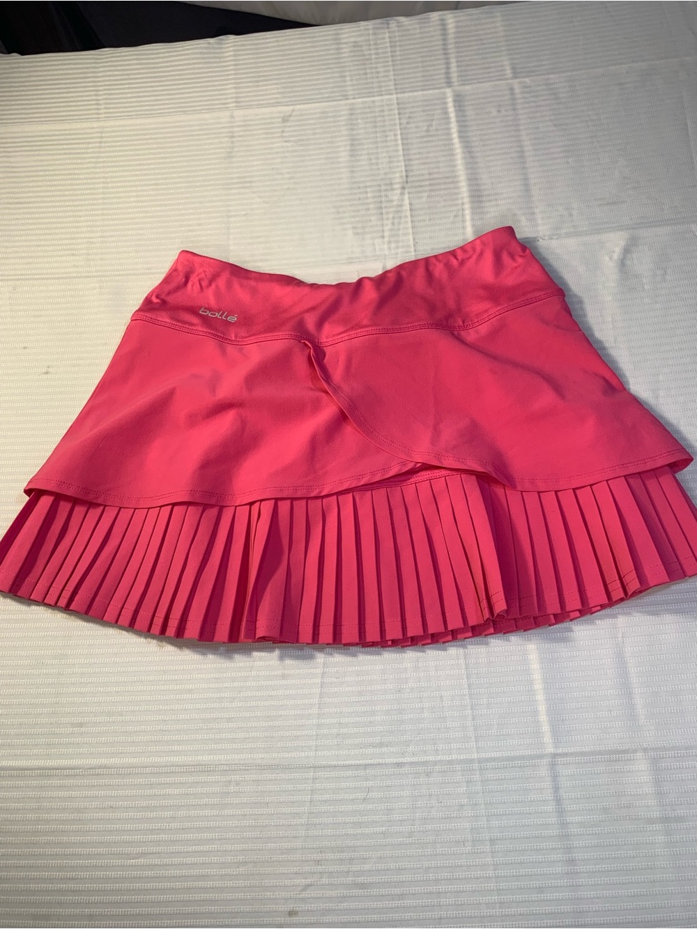 Bollé women's pleated athletic tennis skort in bright pink. SZ XS - Picture 2 of 7